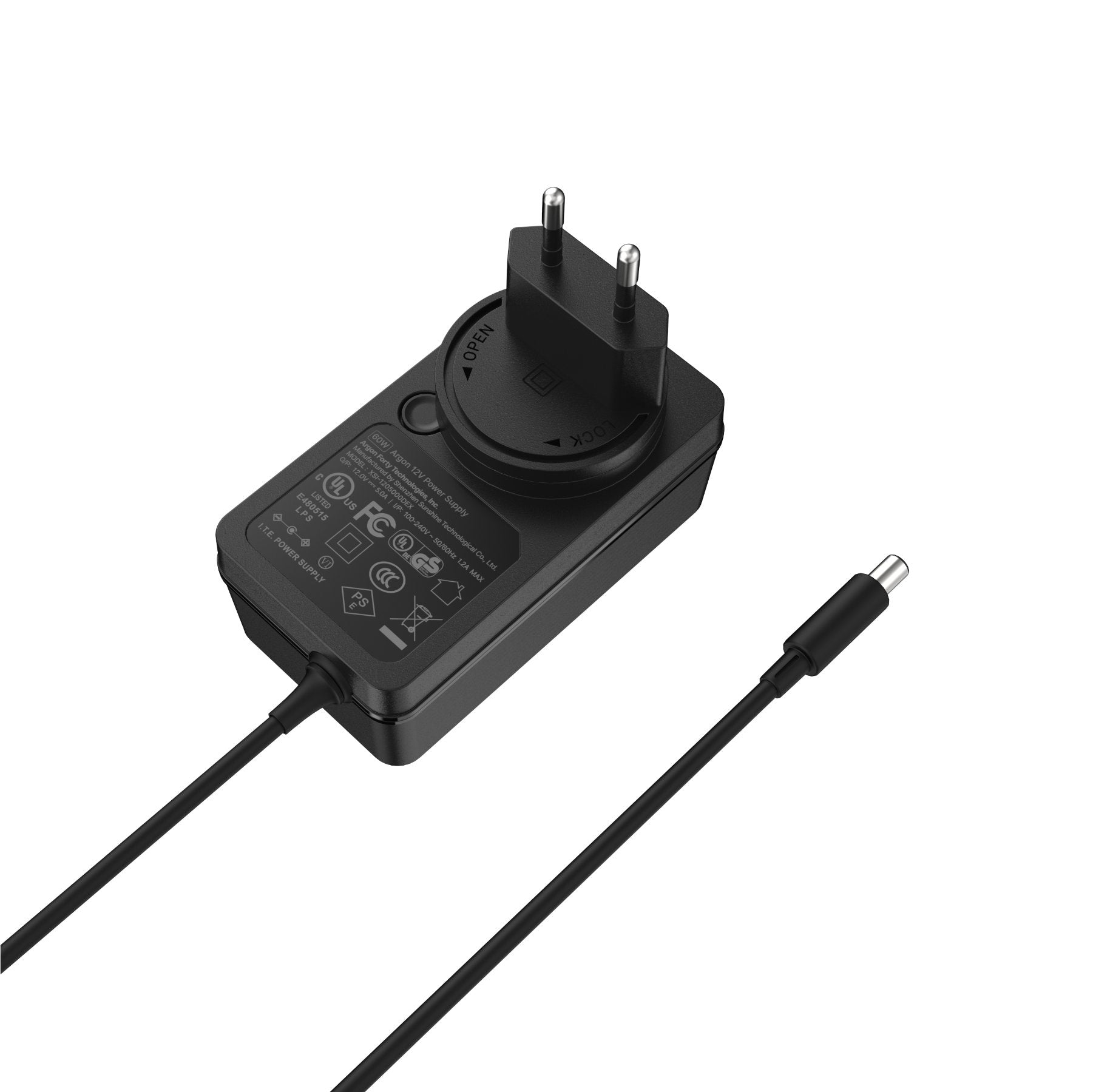 Argon EON Power Supply 60 Watts 12 Volts – Argon 40 Technologies Web Store