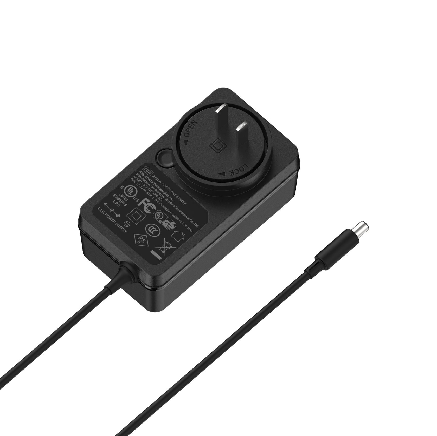 Argon EON Power Supply 60 Watts 12 Volts – Argon 40 Designs