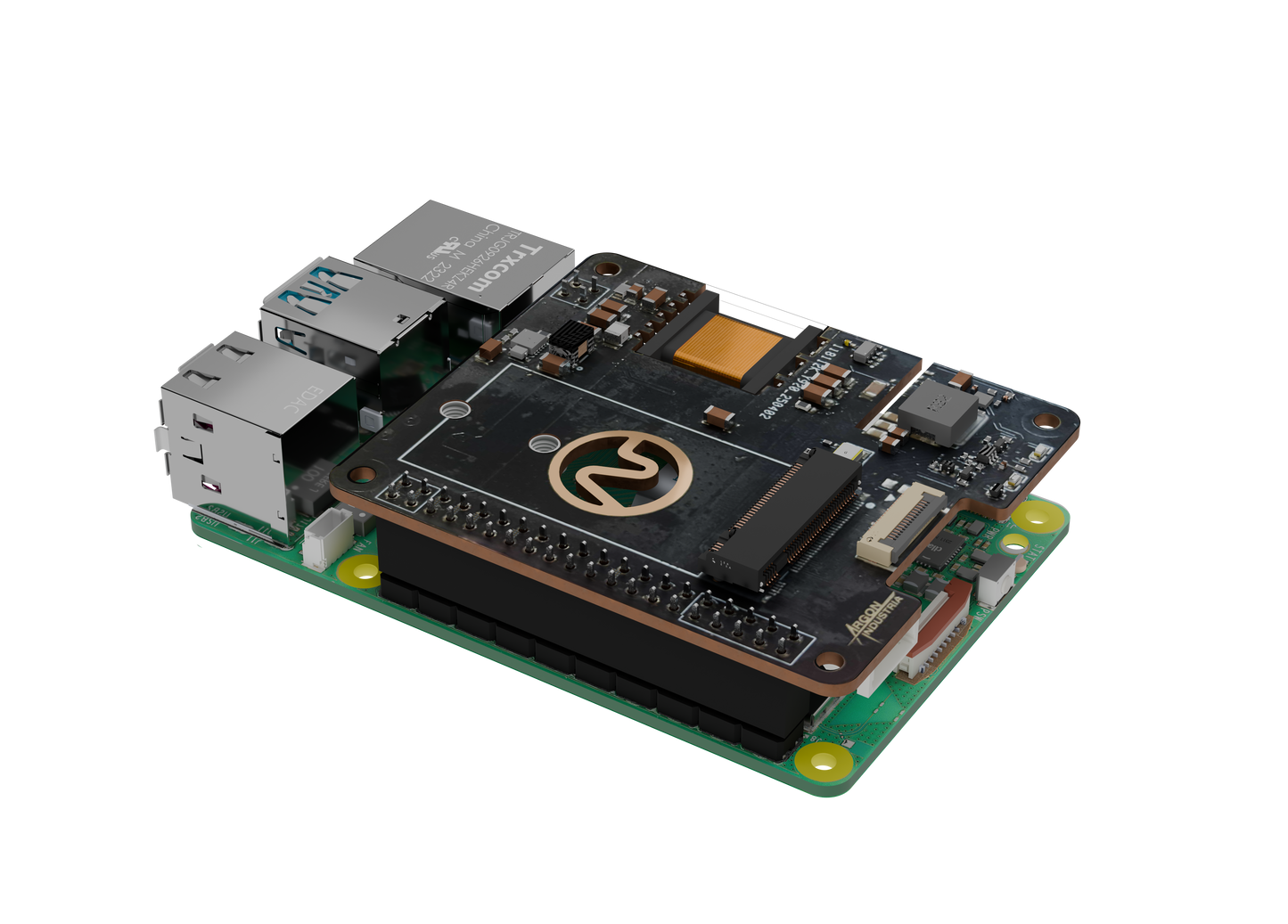 Argon Industria PoE+ HAT with M.2 NVME