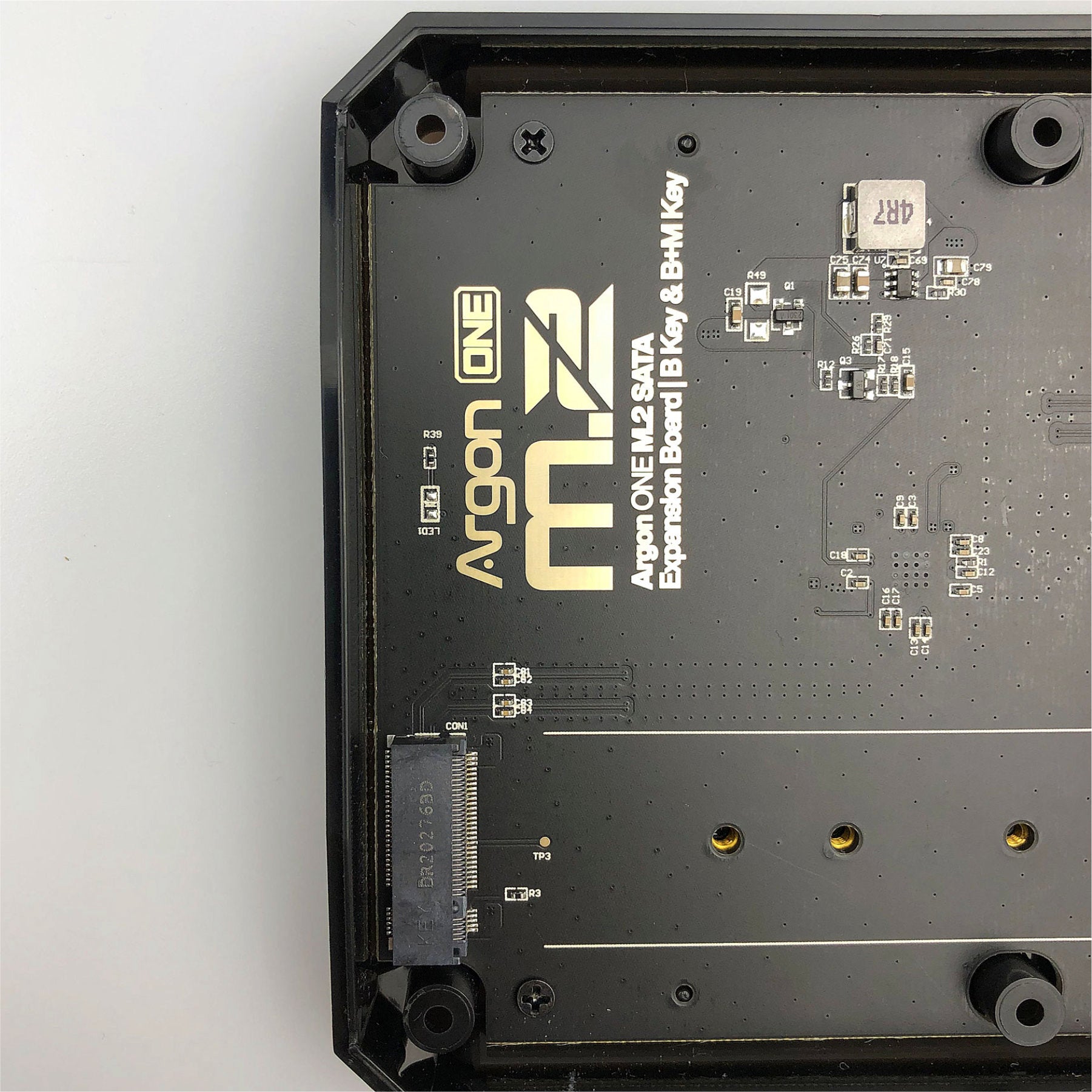Raspberry Pi 4 NAS Kit Aluminum Case for M.2 SATA SSD Board